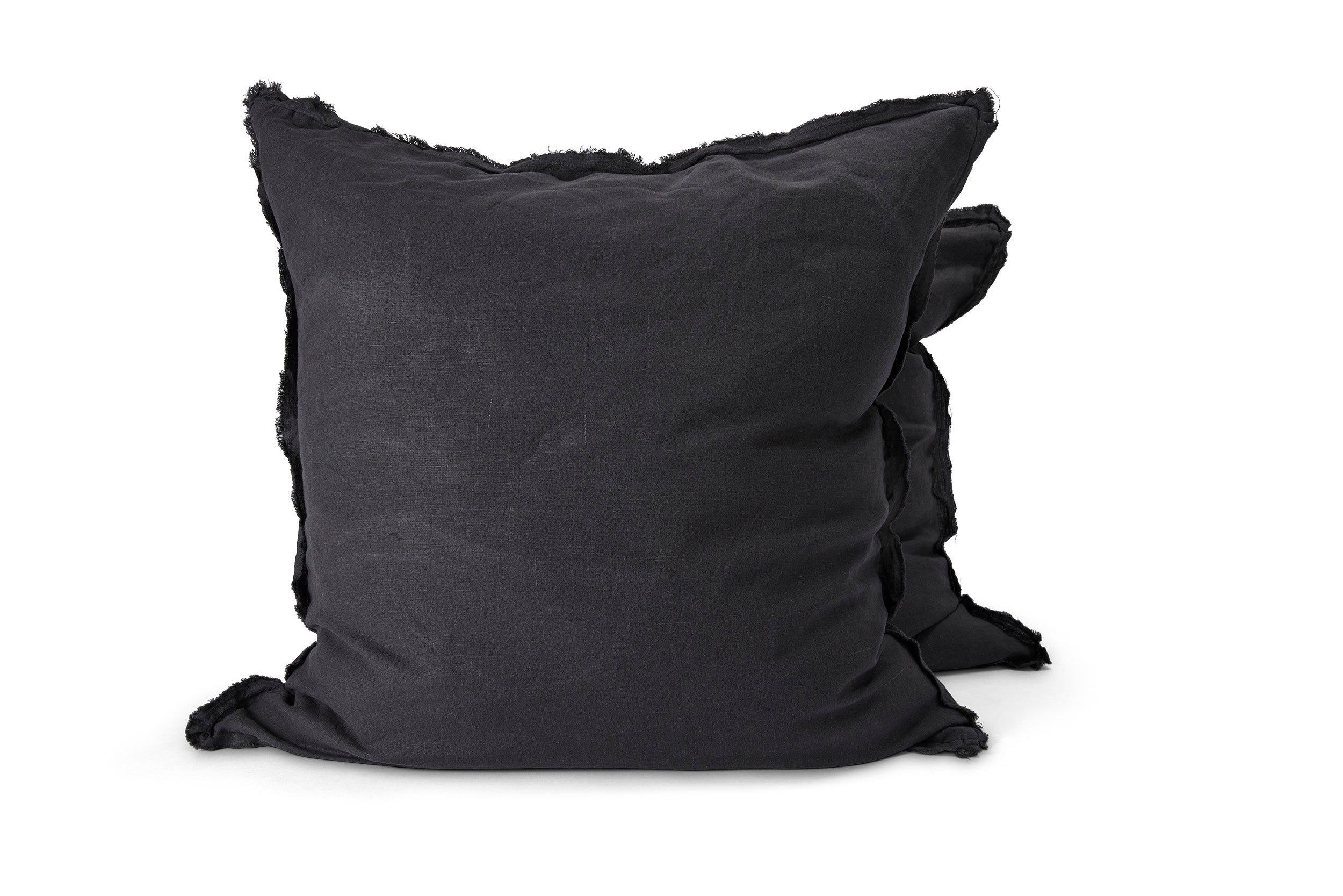 LINEN EUROPEAN PILLOW SET CHARCOAL Citizen Nomade Store