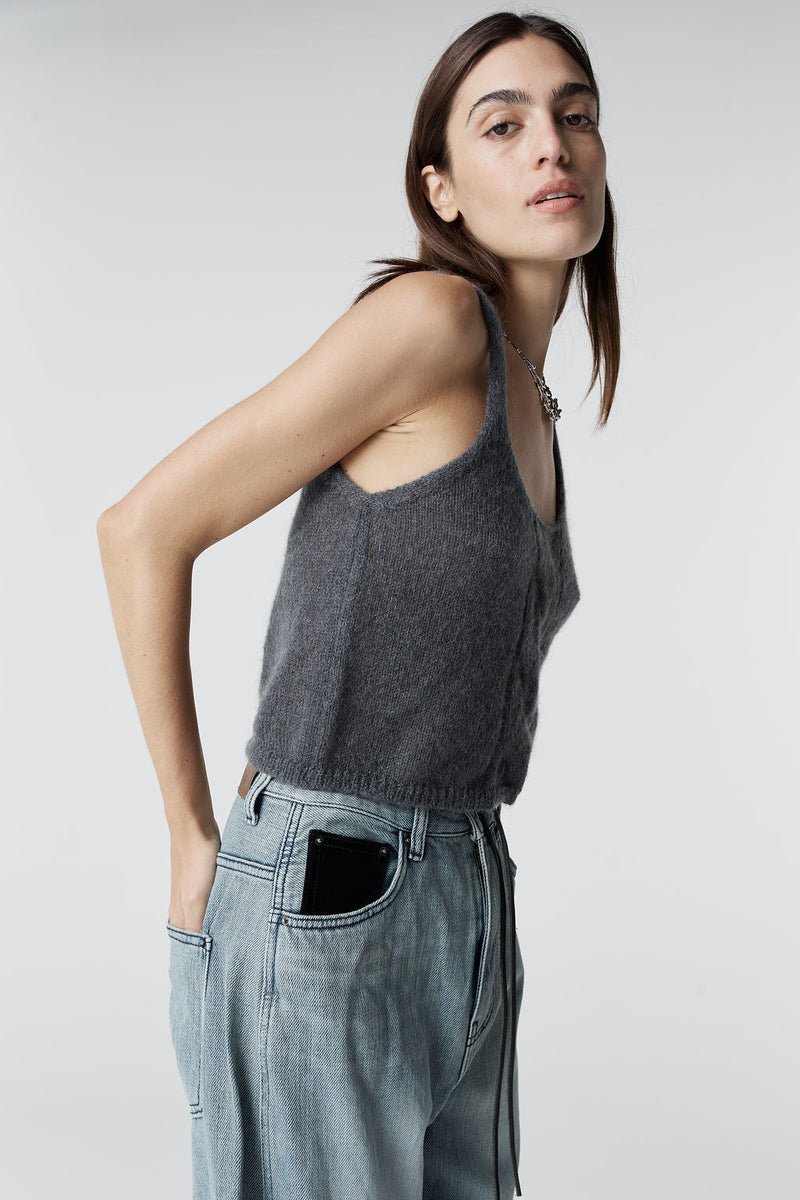 CICI CABLE KNIT SINGLET