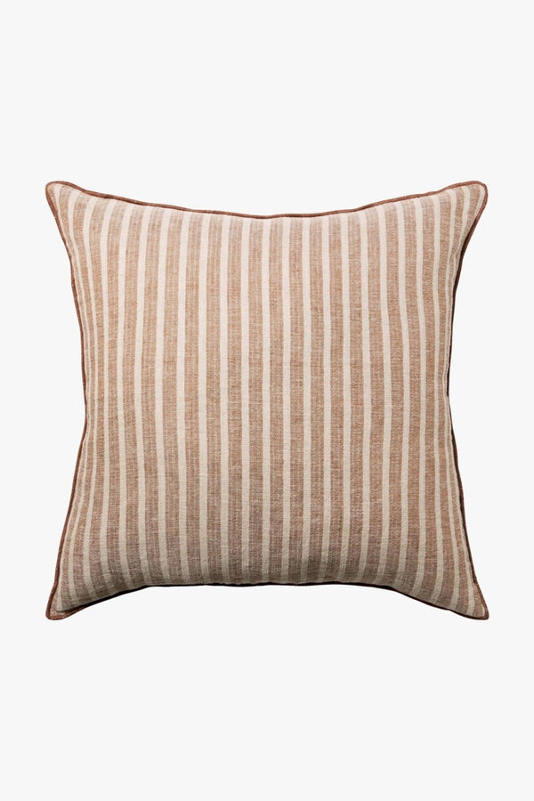 AVA STRIPE TOFFEE SQUARE CUSHION