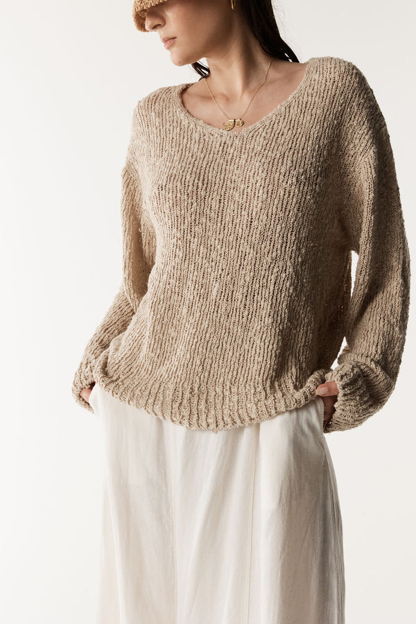 DUNE LONG SLEEVE KNIT TOP