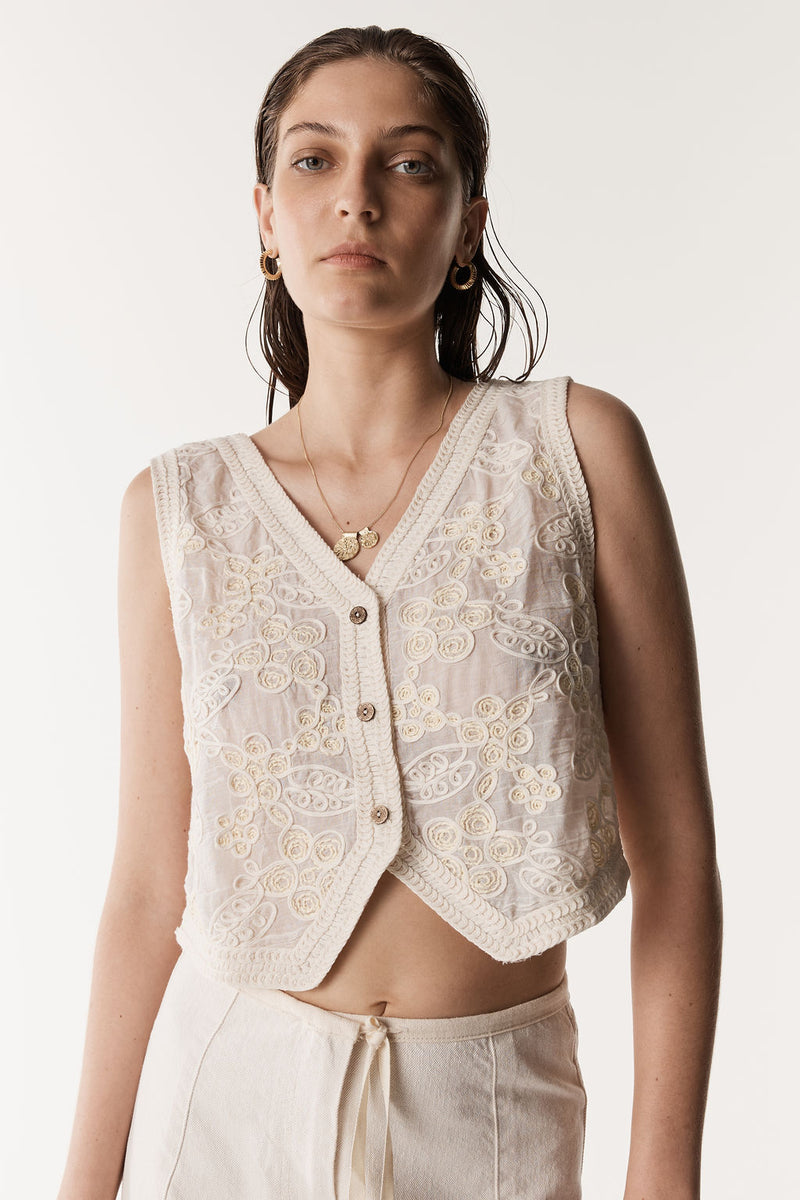 PALOMA EMBROIDERED VEST