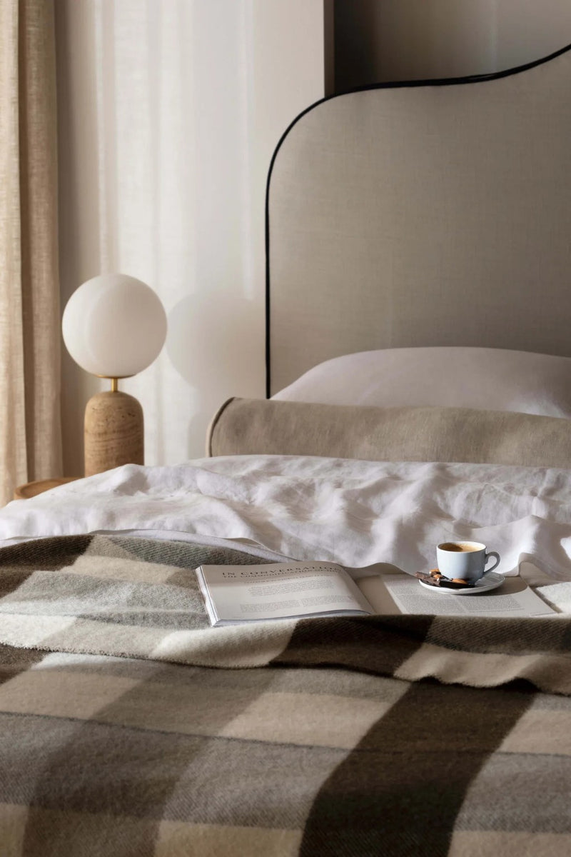 ALBY CHOCOLATE WOOL BLANKET