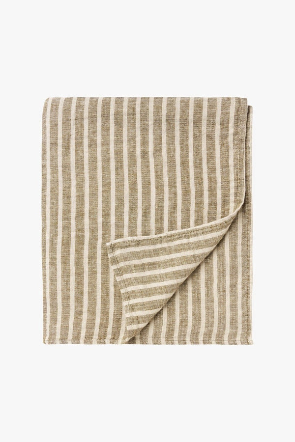 AVA STRIPE KHAKI BEDCOVER