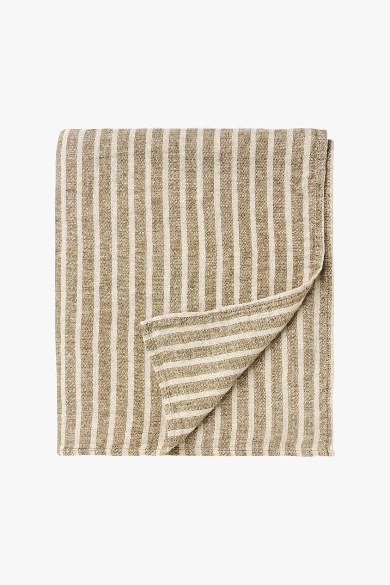 AVA STRIPE KHAKI BEDCOVER