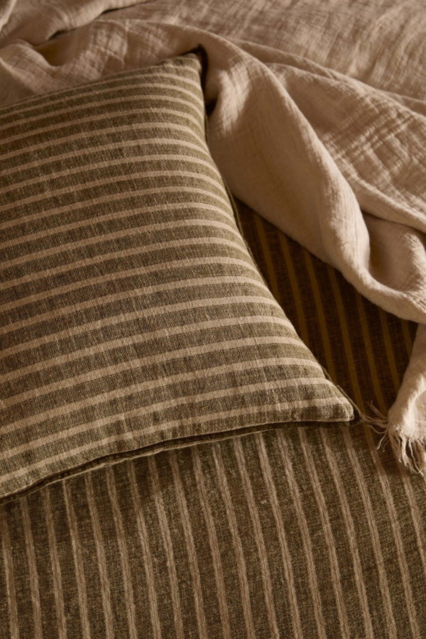 AVA STRIPE KHAKI SQUARE