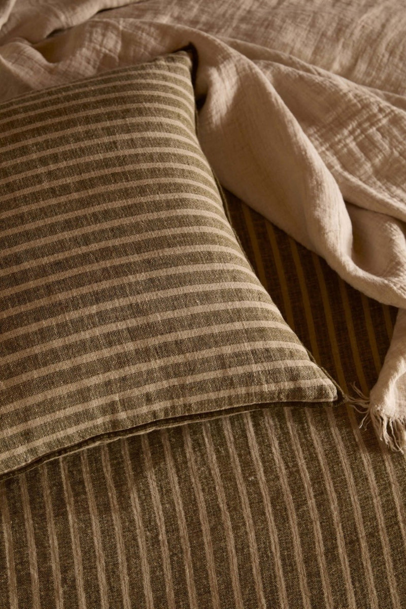 AVA STRIPE KHAKI SQUARE