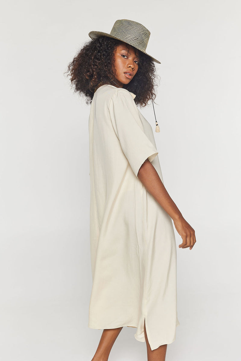 KEY WEST Ivory Midi Dress