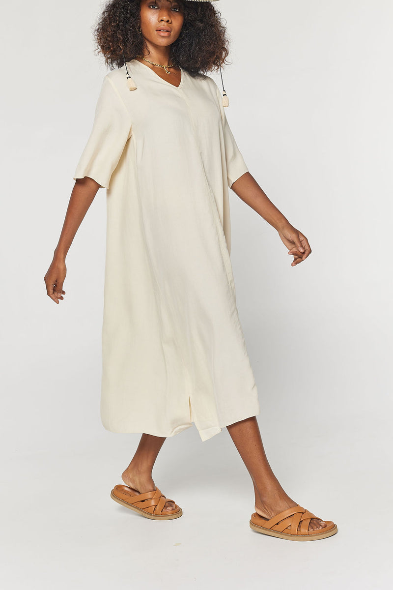 KEY WEST Ivory Midi Dress