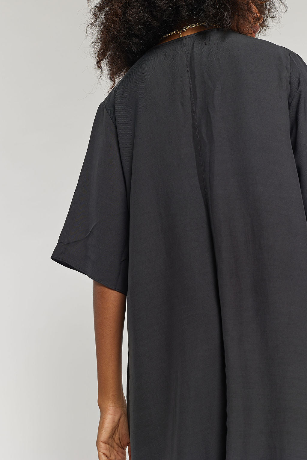 KEY WEST Black Midi Dress - close up
