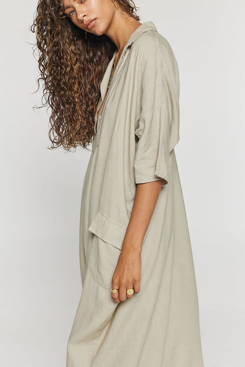 FRIDA Relaxed Midi Dress - Sage