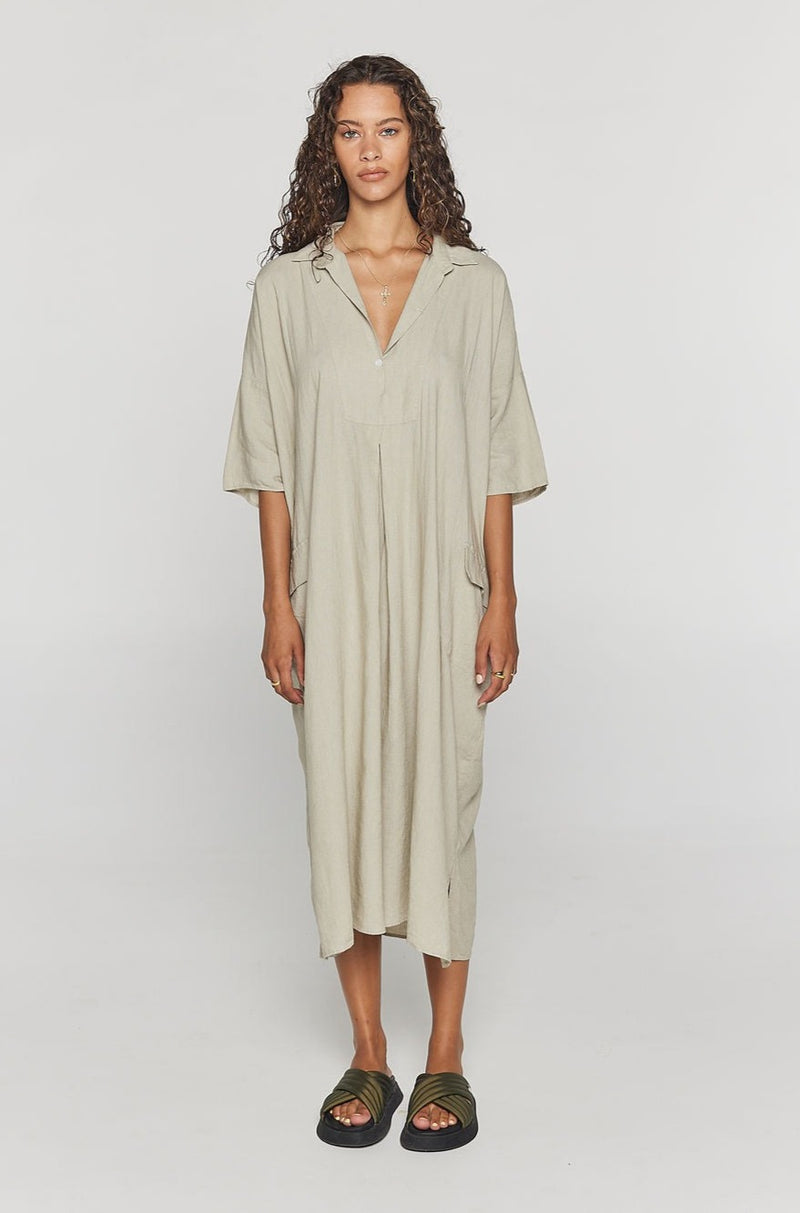 FRIDA Relaxed Midi Dress - Sage