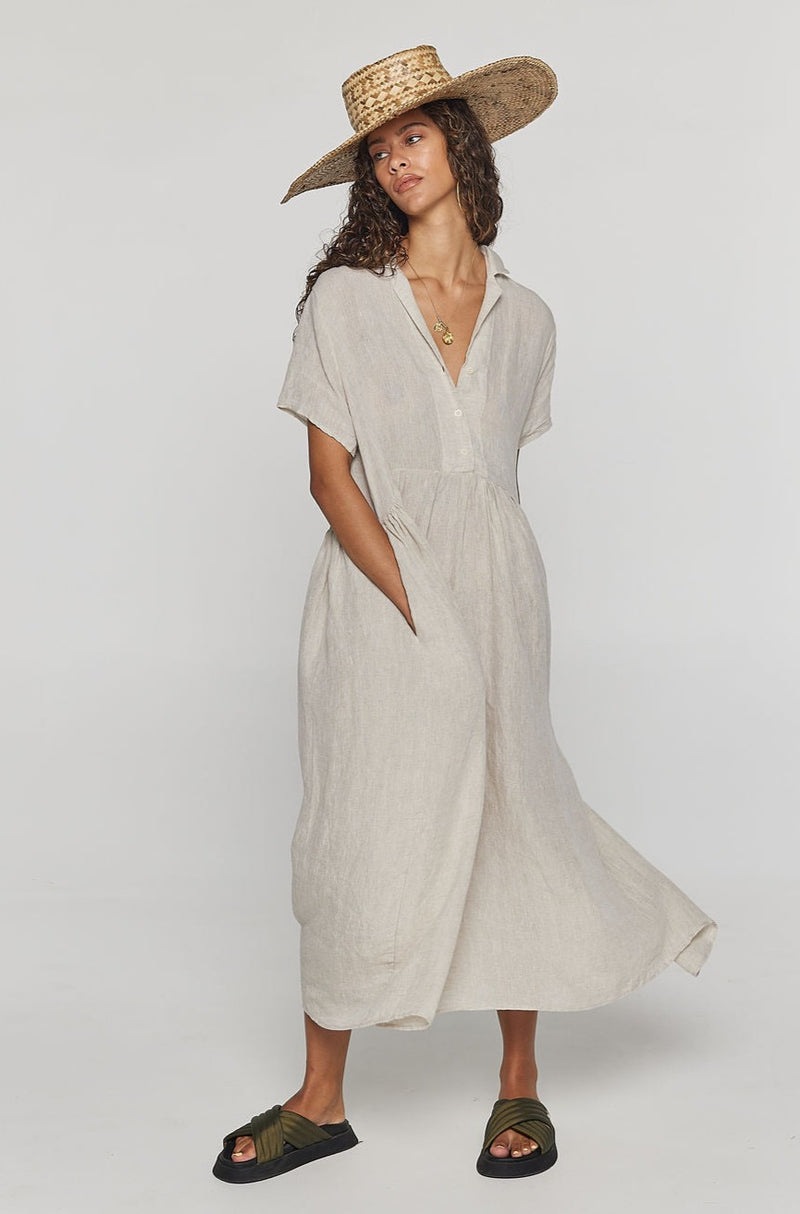 Cooper Dress - Natural - flowing skirt