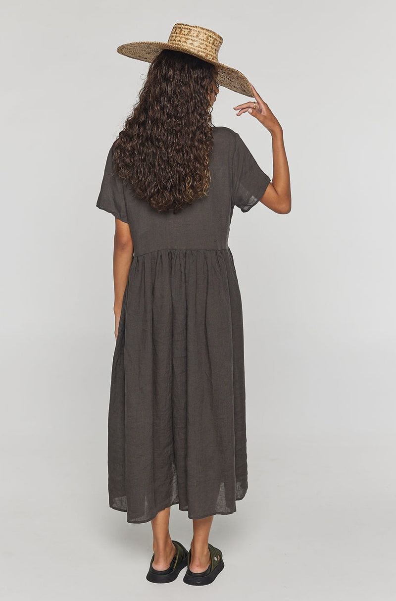 Cooper Dress - Charcoal - back view