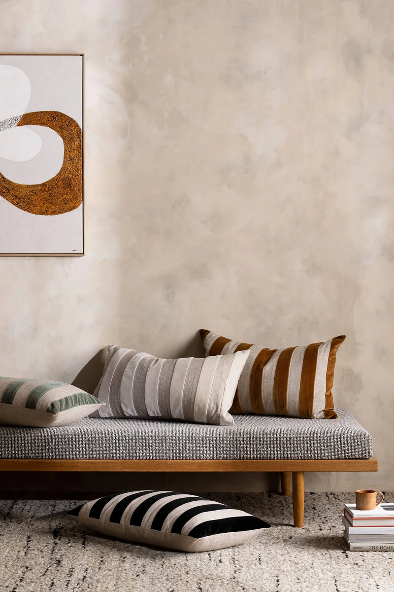 ETRO STRIPE VELVET CUSHION