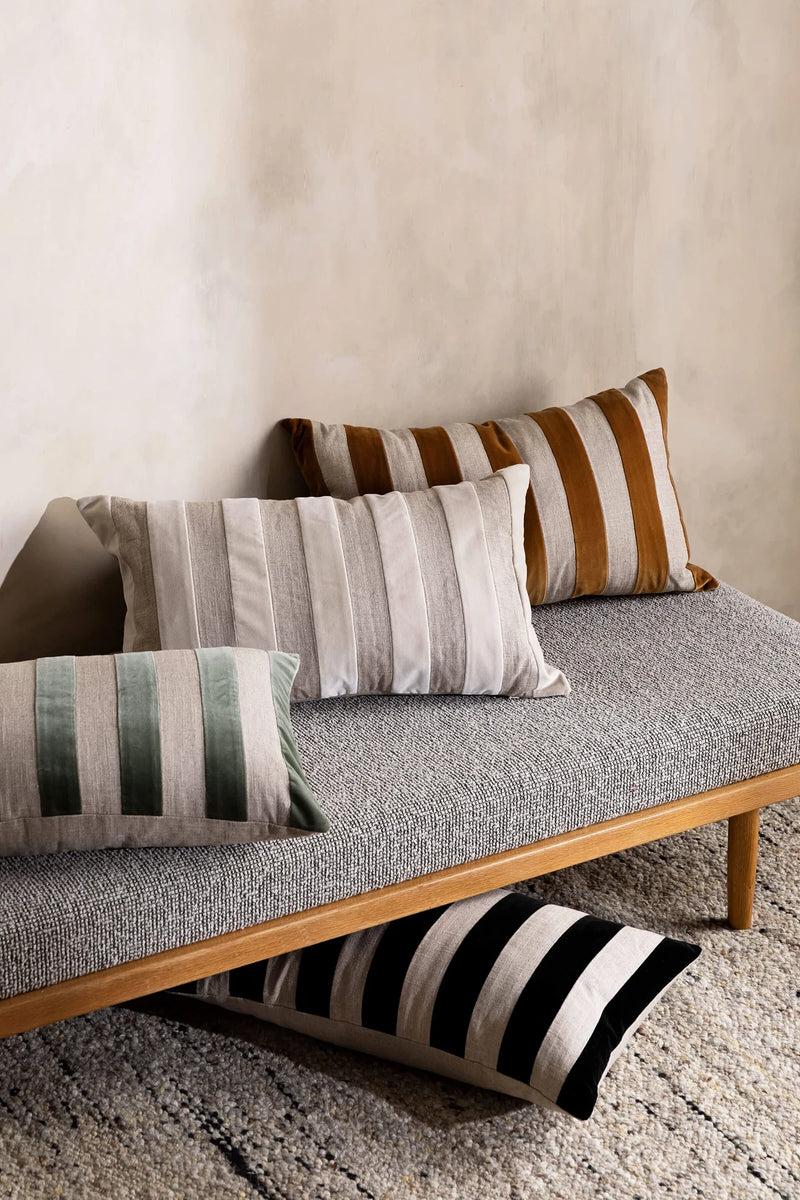 ETRO STRIPE VELVET CUSHION