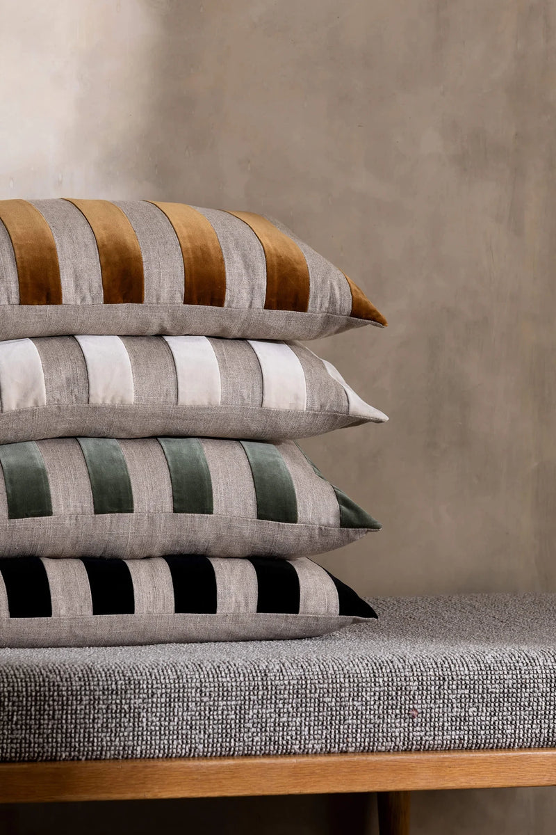 ETRO STRIPE VELVET CUSHION