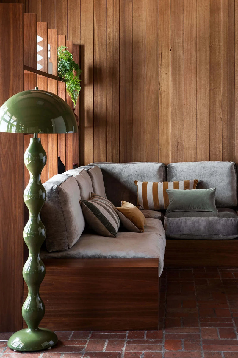 ETRO STRIPE VELVET CUSHION