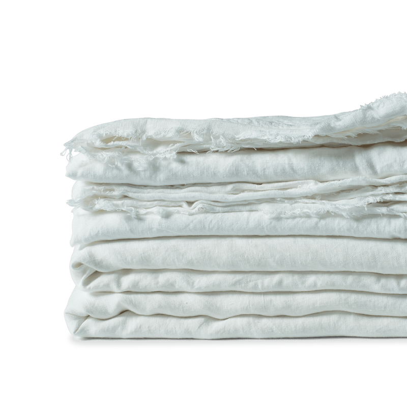 LINEN SHEET SET ANTIQ WHITE