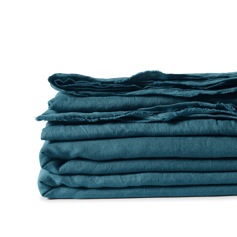 LINEN SHEET SET INDIGO