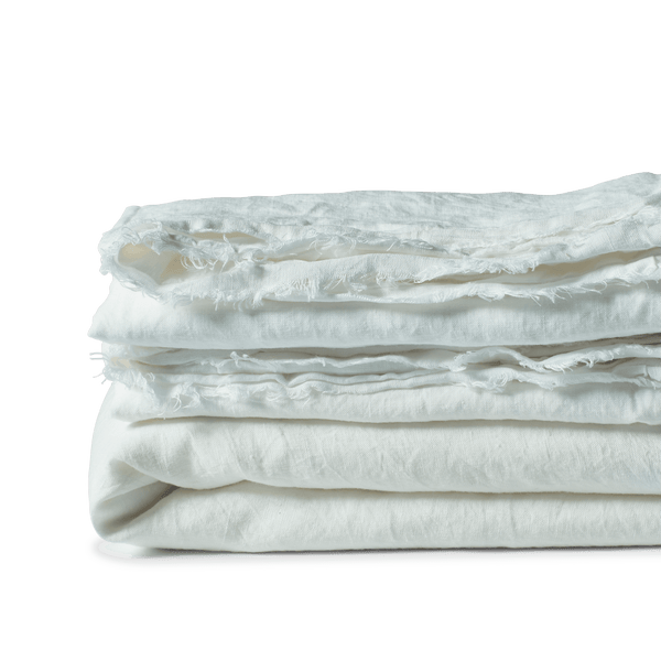 LINEN DUVET SET ANTIQ WHITE