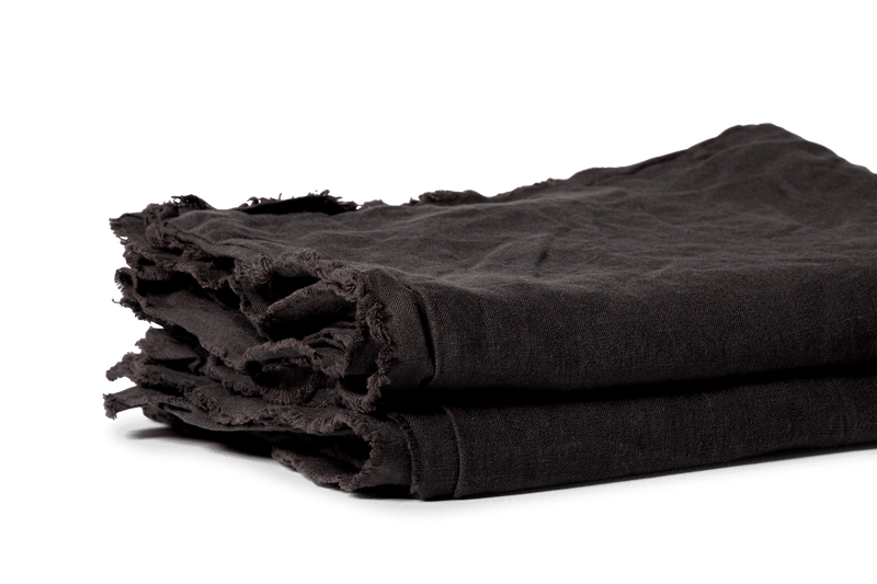 LINEN PILLOW SET CHARCOAL