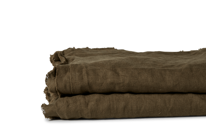 LINEN DUVET SET OLIVE