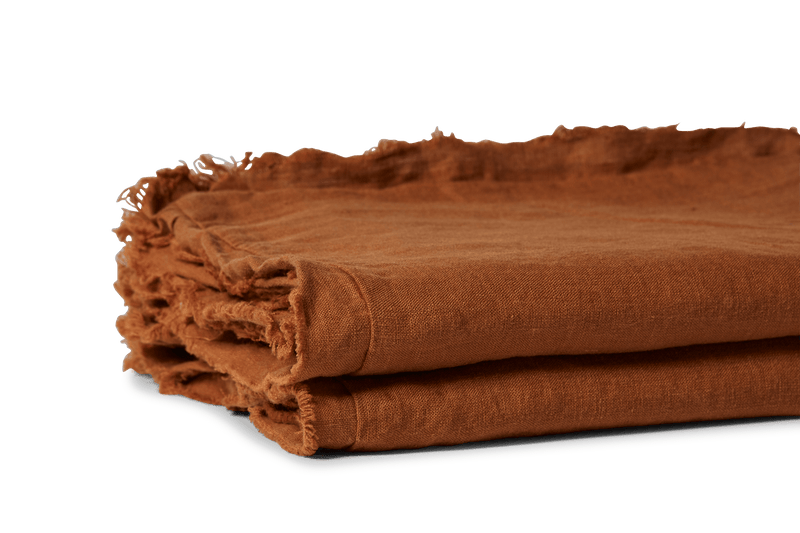 LINEN EUROPEAN PILLOW SET TOBACCO