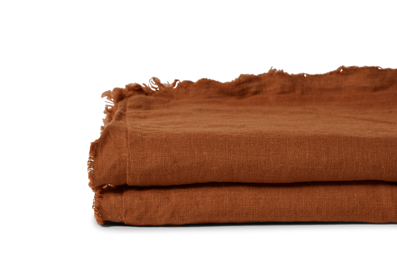 LINEN DUVET SET TOBACCO