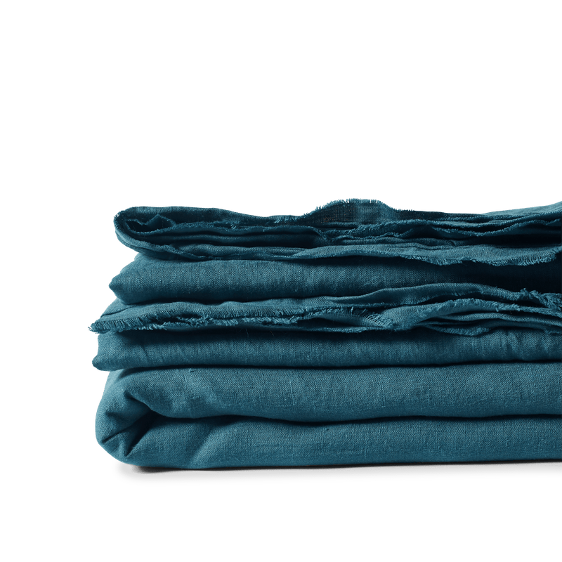 LINEN DUVET SET INDIGO