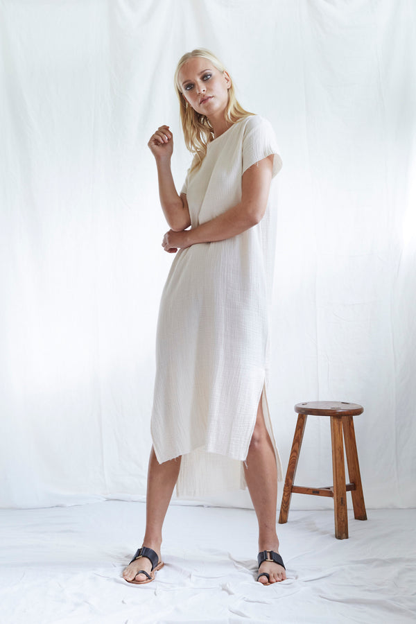 Citizen Nomade Byron Bay Fashion Label Dune Dress #colour_cream