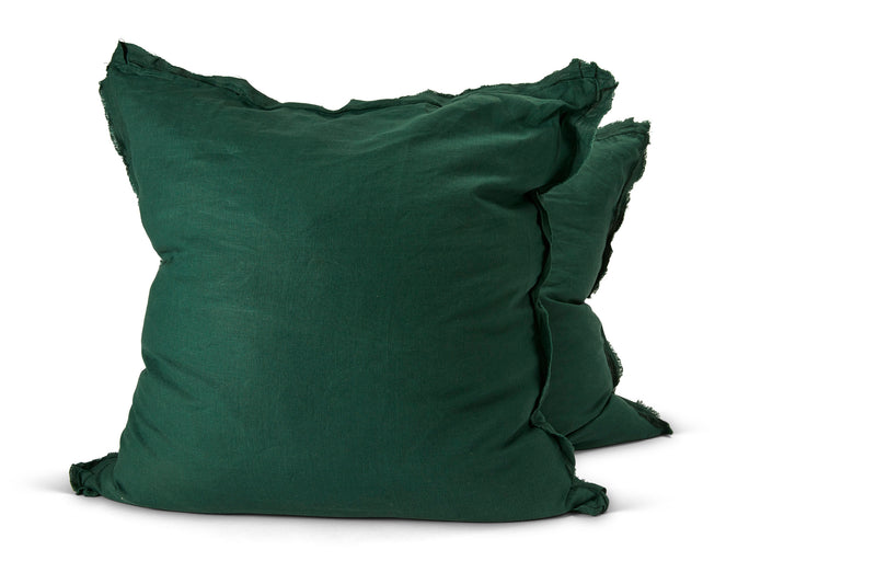 LINEN EUROPEAN PILLOW SET BOTANICAL