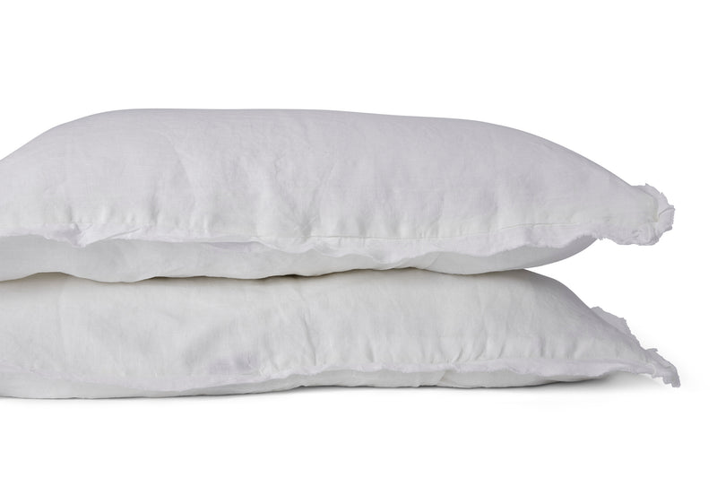 LINEN PILLOW SET ANTIQ WHITE