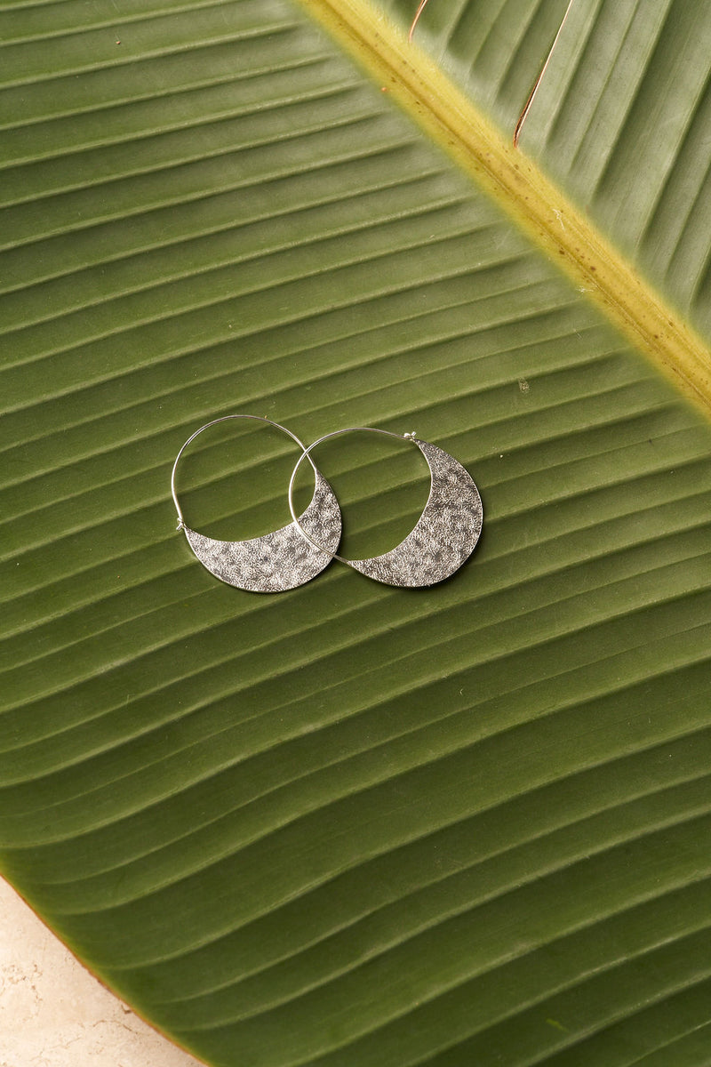 CRESCENT MOON HOOPS