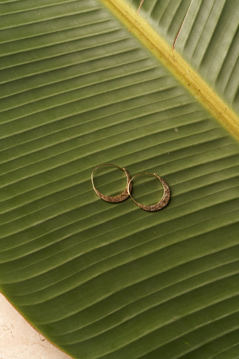 CRESCENT MOON HOOPS